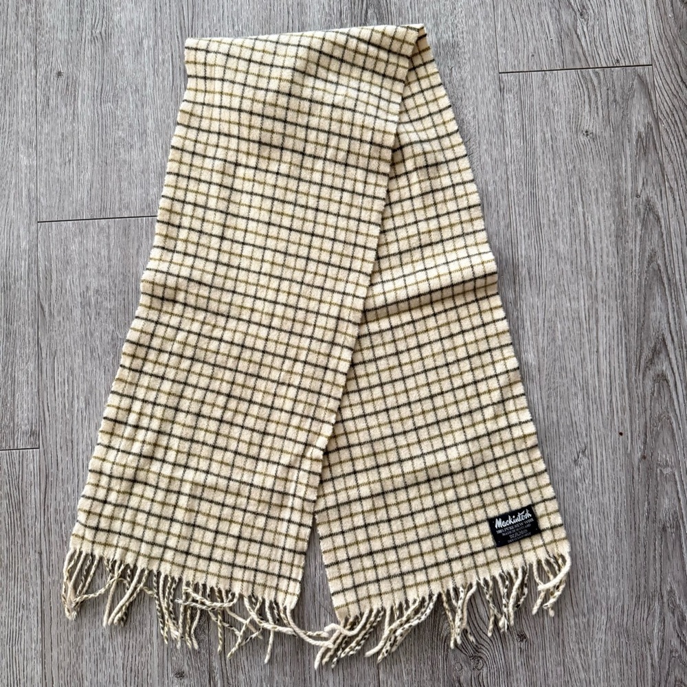 Mackintosh made in Scotland 100% pure new wool plaid scarf